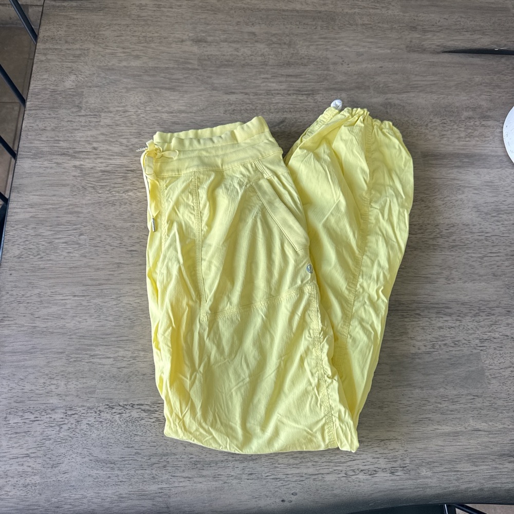 Lululemon neon yellow dance studio pants